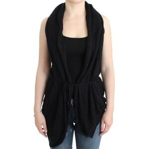 Costume National Chic Sleeveless Knitted Vest Women's Cardigan